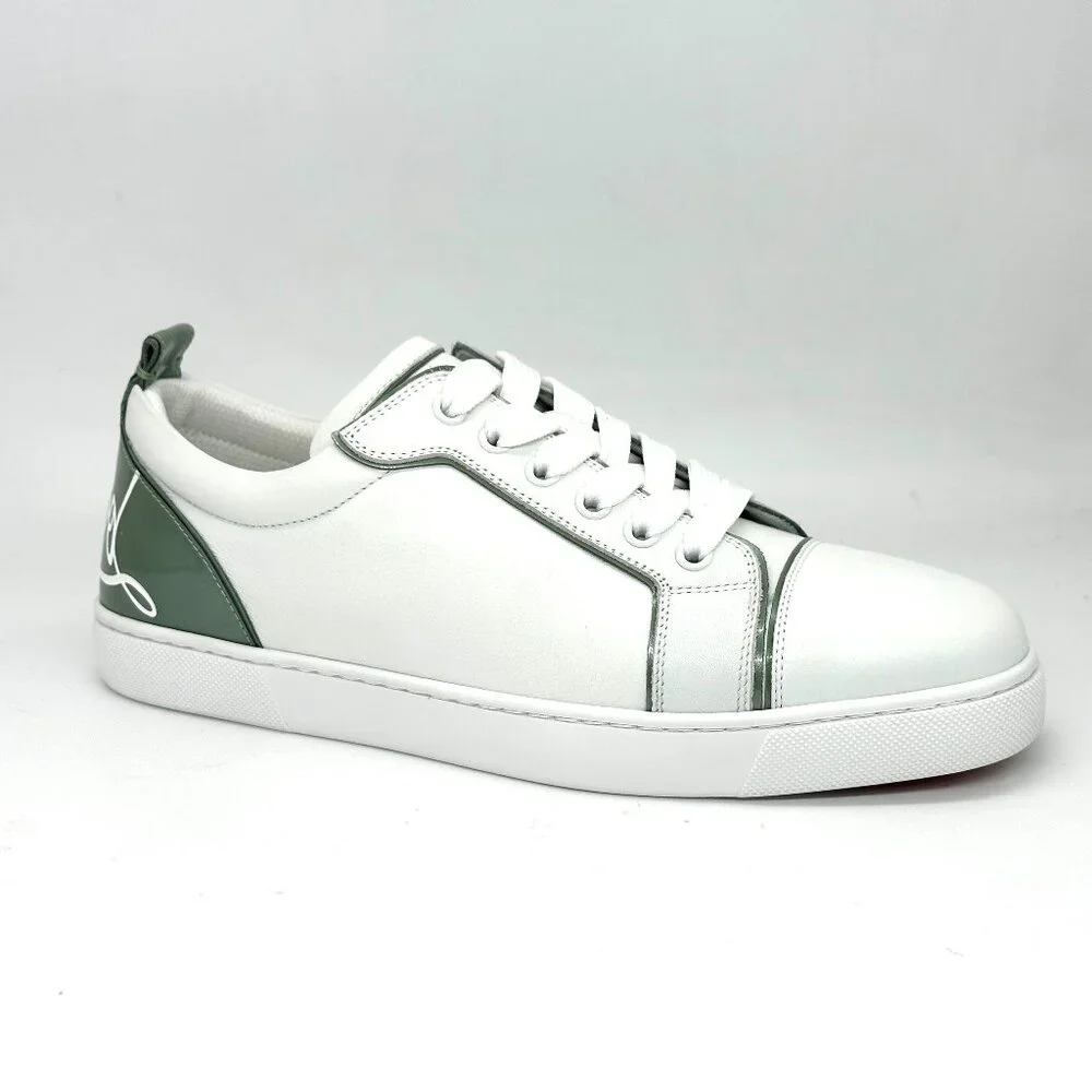 Christian Louboutin FUN LOUISE Junior Leather Signature Low Top Sneakers Shoes